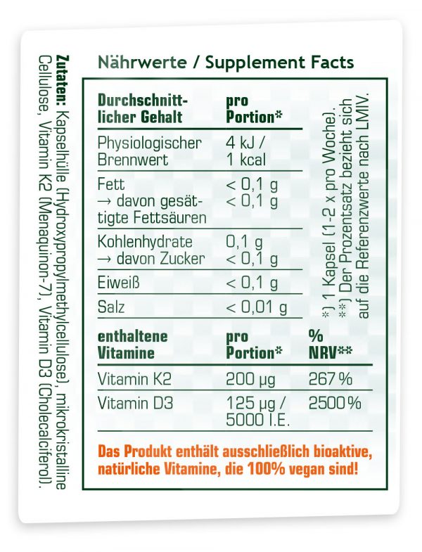 Vitamin D3/K2 - SRS Nutrition – Bild 2